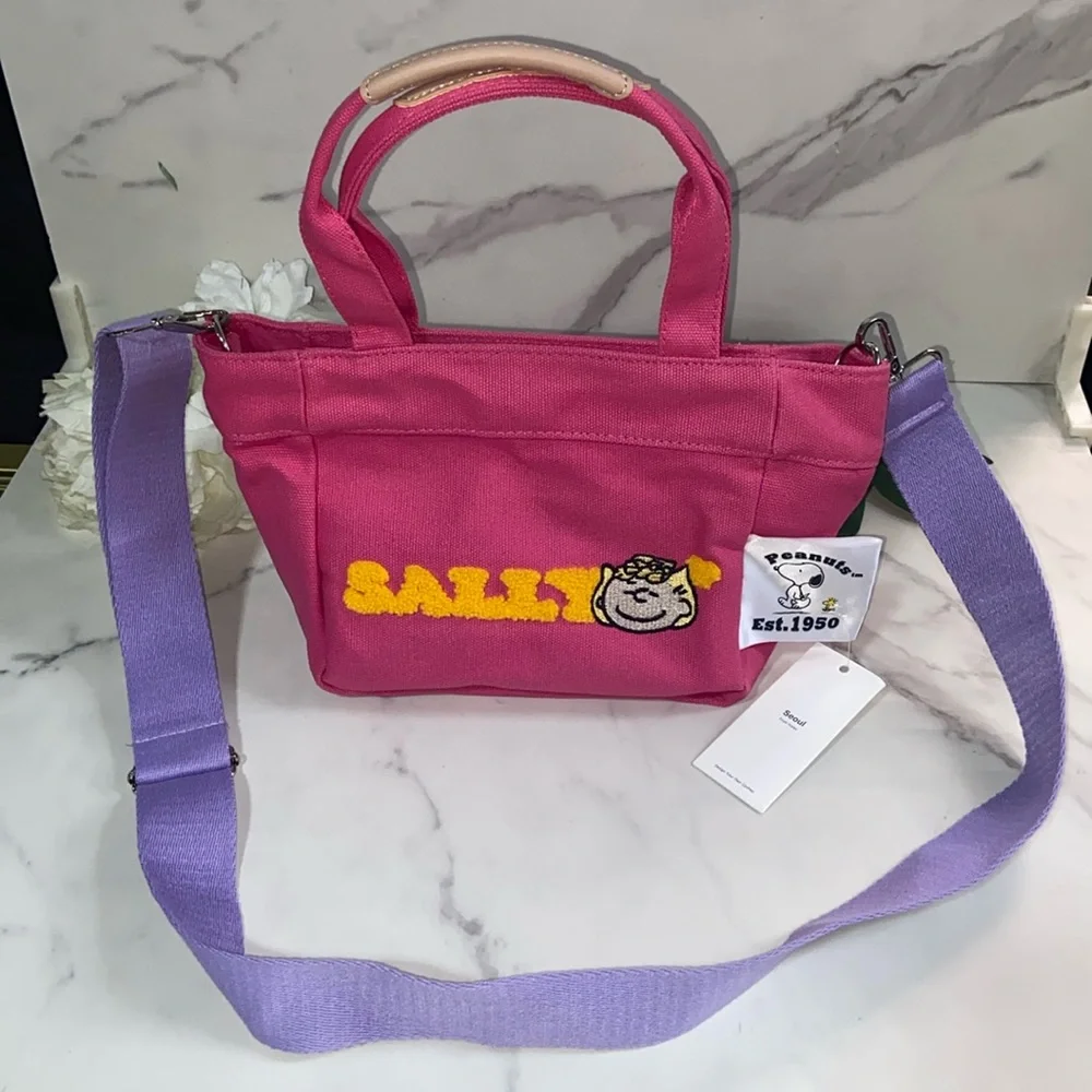 NWT Peanuts Sally Brown Pink Purse Hand & Crossbody Strap - Picture 4 of 17